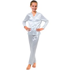 Kids  Satin Long Sleeve Pajamas Set