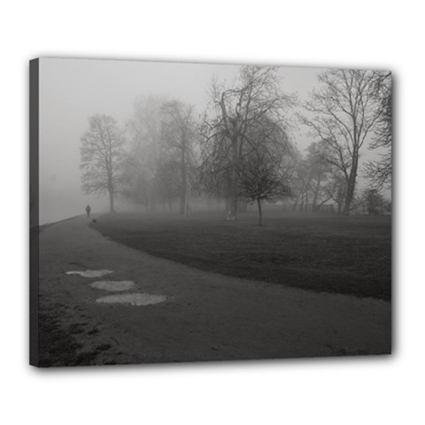 Foggy Morning, Oxford 16  X 20  Framed Canvas Print by artposters