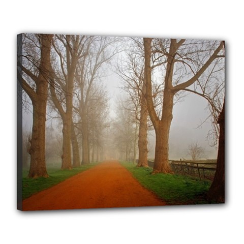 Foggy Morning, Oxford 16  X 20  Framed Canvas Print by artposters