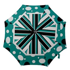Jade Stripes And Circles Wedding Umbrella by rainorshine