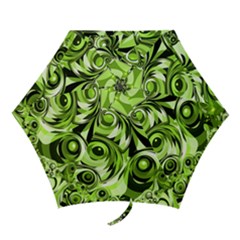 Retro Green Abstract Mini Folding Umbrella by StuffOrSomething