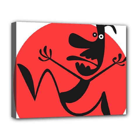 Running Man Deluxe Canvas 20  X 16  (framed) by StuffOrSomething