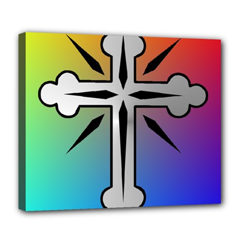 Cross Deluxe Canvas 24  X 20  (framed) by Siebenhuehner