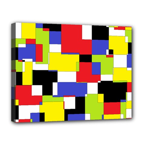 Mod Geometric Canvas 14  X 11  (framed) by StuffOrSomething