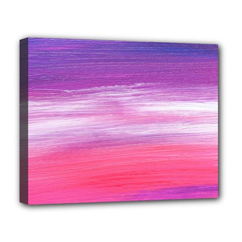 Abstract In Pink & Purple Deluxe Canvas 20  X 16  (framed) by StuffOrSomething
