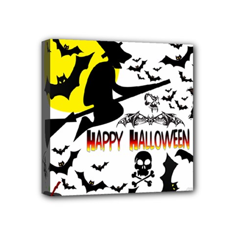 Happy Halloween Collage Mini Canvas 4  X 4  (framed) by StuffOrSomething