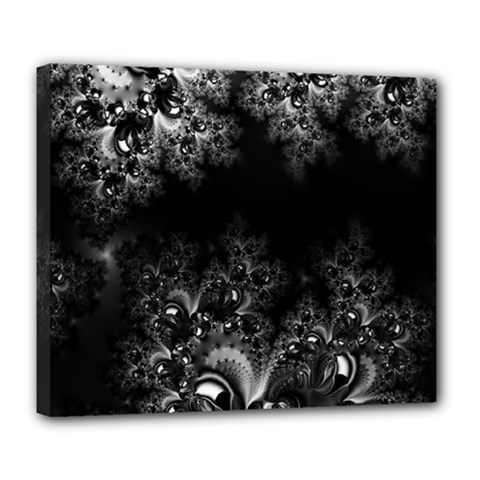 Midnight Frost Fractal Deluxe Canvas 24  X 20  (framed) by Artist4God