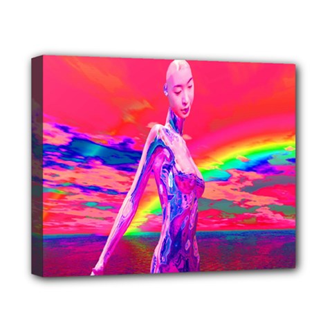 Cyborg Mask Canvas 10  X 8  (framed) by icarusismartdesigns