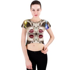 Crew Neck Crop Top by icarusismartdesigns