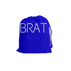 Brat Blue Drawstring Pouch (medium) by OCDesignss