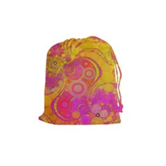 Super Bright Abstract Drawstring Pouch (medium) by OCDesignss
