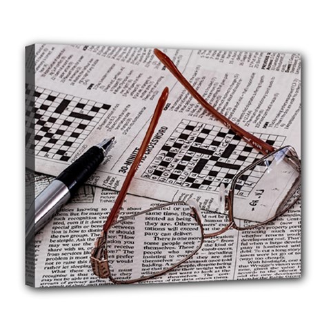 Crossword Genius Deluxe Canvas 24  X 20  (framed) by StuffOrSomething