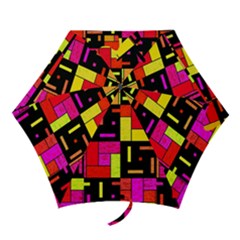 Squares And Rectangles Mini Folding Umbrella by LalyLauraFLM
