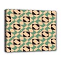 Brown green rectangles pattern Canvas 14  x 11  (Stretched) View1