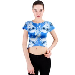 Skydivers Crew Neck Crop Top by icarusismartdesigns