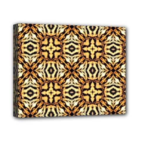 Faux Animal Print Pattern Canvas 10  X 8  by GardenOfOphir