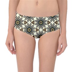 Faux Animal Print Pattern Mid-waist Bikini Bottoms by GardenOfOphir