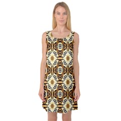 Faux Animal Print Pattern Sleeveless Satin Nightdresses by GardenOfOphir