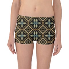 Faux Animal Print Pattern Reversible Boyleg Bikini Bottoms by GardenOfOphir