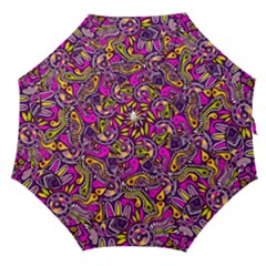 Purple Tribal Abstract Fish Straight Umbrellas by KirstenStar
