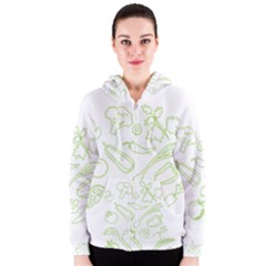 Green Vegetables Women s Zipper Hoodies by Famous