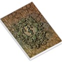 Elegant Clef With Floral Elements On A Background With Damasks Large Memo Pads View1