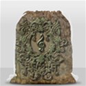 Elegant Clef With Floral Elements On A Background With Damasks Drawstring Bag (Small) View1