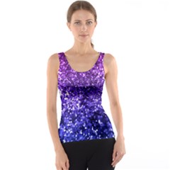 Midnight Glitter Tank Tops by KirstenStarFashion