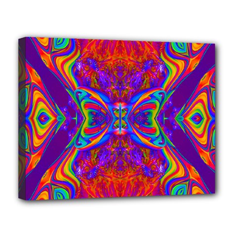 Butterfly Abstract Canvas 14  X 11  (stretched) by icarusismartdesigns