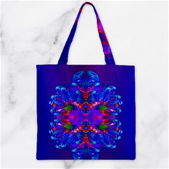 Abstract 5 Zipper Grocery Tote Bags by icarusismartdesigns