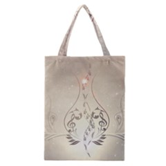 Music, Piano With Clef On Soft Background Classic Tote Bags by FantasyWorld7