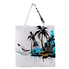 Surfing Grocery Tote Bags by EnjoymentArt