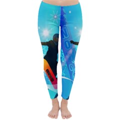 Snowboarding Winter Leggings by FantasyWorld7