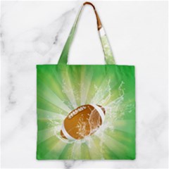 American Football  Zipper Grocery Tote Bags by FantasyWorld7
