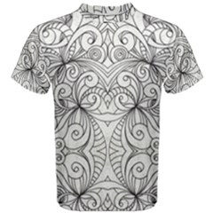 Drawing Floral Doodle 1 Men s Cotton Tees by MedusArt