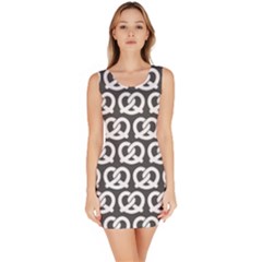 Gray Pretzel Illustrations Pattern Bodycon Dresses by GardenOfOphir