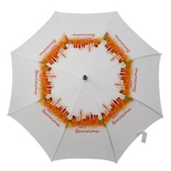 Barcelona City Art Hook Handle Umbrellas (medium) by hqphoto