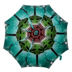 I Wish You A Merry Christmas, Funny Skull Mushrooms Hook Handle Umbrellas (medium) by FantasyWorld7