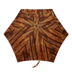 Old Brown Weathered Wood Mini Folding Umbrellas by trendistuff