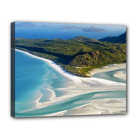 Whitehaven Beach 1 Canvas 14  X 11  by trendistuff
