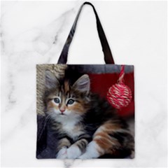 Comfy Kitty Zipper Grocery Tote Bags by trendistuff