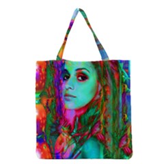 Alice In Wonderland Grocery Tote Bags by icarusismartdesigns