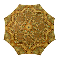 Digital Abstract Geometric Collage Golf Umbrellas by dflcprints
