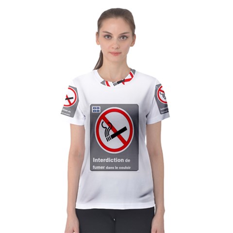 No Smoking  Women s Sport Mesh Tee by MRTACPANS