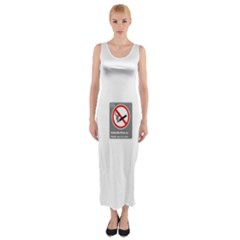 No Smoking  Fitted Maxi Dress by MRTACPANS