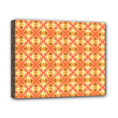 Peach Pineapple Abstract Circles Arches Canvas 10  X 8  by DianeClancy