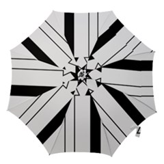 Funny Black And White Stripes Diamonds Arrows Hook Handle Umbrellas (medium) by yoursparklingshop