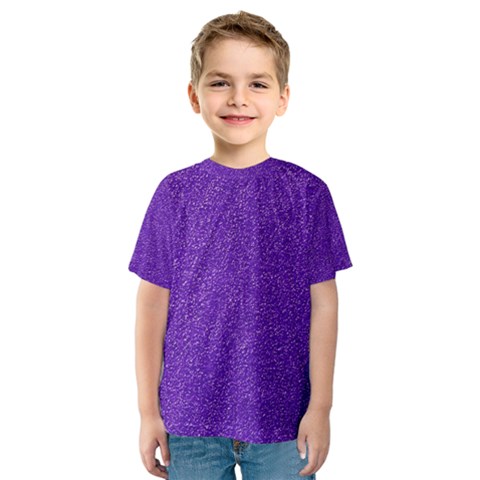 Festive Purple Glitter Texture Kid s Sport Mesh Tee by yoursparklingshop