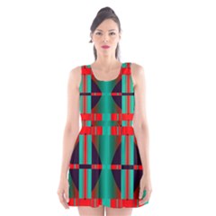 Vertical Stripes And Other Shapes                        Scoop Neck Skater Dress by LalyLauraFLM
