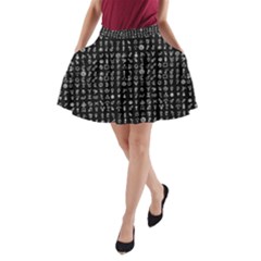 Astralizey Black Alchemy A-line Pocket Skirt by astralizey